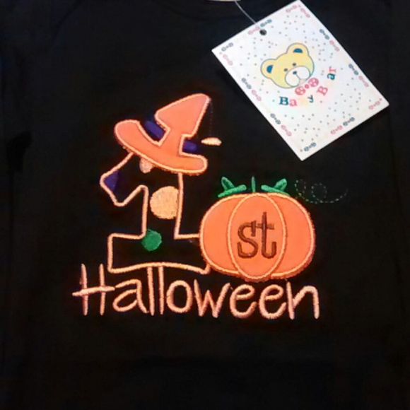 Newborn Baby Girls 3pc 1st Halloween Outfit - Picture 2 of 4